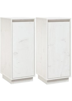 Biały komplet 2 drewnianych szafek -  Awis 4X ze sklepu Edinos.pl w kategorii Pozostałe meble - zdjęcie 172348905