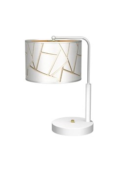 Biała nowoczesna lampka nocna - K326-Glown ze sklepu Edinos.pl w kategorii Lampy stołowe - zdjęcie 172348929