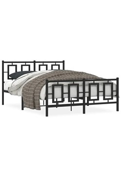 Czarne metalowe łóżko loftowe 120x200cm - Maneo ze sklepu Edinos.pl w kategorii Łóżka i materace - zdjęcie 172349337