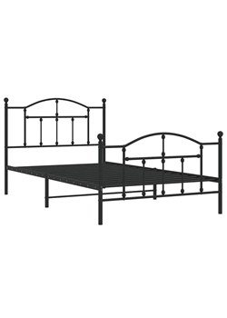 Czarne metalowe łóżko industrialne 100x200cm - Wroxo ze sklepu Edinos.pl w kategorii Łóżka i materace - zdjęcie 172349506