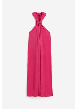 H & M - Długa sukienka z mocowaniem na karku - Różowy ze sklepu H&M w kategorii Sukienki - zdjęcie 172351495