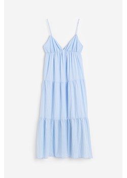H & M - Bawełniana sukienka z falbaniastym dołem - Niebieski ze sklepu H&M w kategorii Sukienki - zdjęcie 172351575