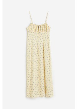 H & M - Sukienka z wiązanym detalem - Żółty ze sklepu H&M w kategorii Sukienki - zdjęcie 172351587