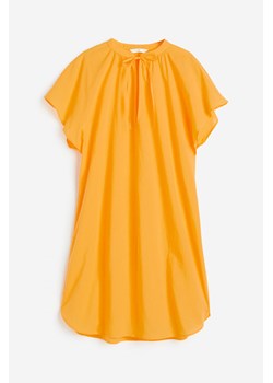 H & M - Bawełniana sukienka tunikowa - Żółty ze sklepu H&M w kategorii Sukienki - zdjęcie 172351588