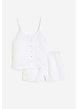 H & M - Piżama z domieszką lnu - Biały ze sklepu H&M w kategorii Piżamy damskie - zdjęcie 172351627