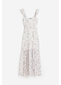 H & M - Szyfonowa sukienka z odkrytymi plecami - Biały ze sklepu H&M w kategorii Sukienki - zdjęcie 172351635