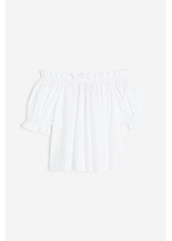 H & M - Top z odkrytymi ramionami - Biały ze sklepu H&M w kategorii Bluzki damskie - zdjęcie 172351639
