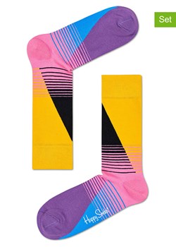 Happy Socks Skarpety (2 pary) &quot;Multicolor Eighties&quot; ze wzorem ze sklepu Limango Polska w kategorii Skarpetki damskie - zdjęcie 172351718