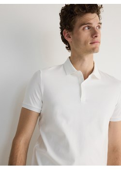 Reserved - Koszulka polo slim - złamana biel ze sklepu Reserved w kategorii T-shirty męskie - zdjęcie 172353086