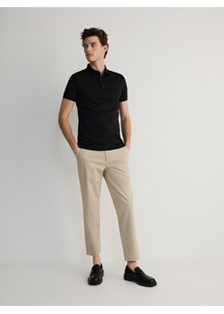 Reserved - Koszulka polo slim - czarny ze sklepu Reserved w kategorii T-shirty męskie - zdjęcie 172353097