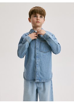Reserved - Jeansowa koszula - niebieski ze sklepu Reserved w kategorii Koszule chłopięce - zdjęcie 172353105