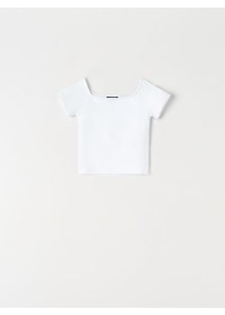 Sinsay - Koszulka z bawełny - biały ze sklepu Sinsay w kategorii Bluzki damskie - zdjęcie 172353945