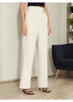 Sinsay - Spodnie eleganckie - kremowy ze sklepu Sinsay w kategorii Spodnie damskie - zdjęcie 172353978