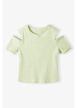 T-shirt dziewczęcy z ozdobnymi rękawami - Limited Edition ze sklepu 5.10.15 w kategorii Bluzki dziewczęce - zdjęcie 172354416