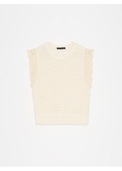 Mohito - Ażurowa bluzka - kremowy ze sklepu Mohito w kategorii Bluzki damskie - zdjęcie 172355606