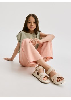 Reserved - Sandały z łączonych materiałów - kremowy ze sklepu Reserved w kategorii Sandały dziecięce - zdjęcie 172356828