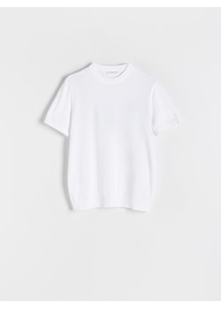 Reserved - Sweter z krótkim rękawem - biały ze sklepu Reserved w kategorii Swetry męskie - zdjęcie 172357329
