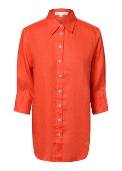 Marie Lund Damska bluzka lniana Kobiety len pomarańczowy jednolity ze sklepu vangraaf w kategorii Koszule damskie - zdjęcie 172357528