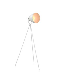 Biała lampa podłogowa trójnóg z regulowanym kloszem - EX109-Vella ze sklepu Edinos.pl w kategorii Lampy podłogowe - zdjęcie 172358917