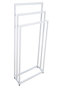Biały potrójny stojak łazienkowy na ręczniki 45 cm S0-Z56 - id: 27284 - marki Elior - 172359426 Biały potrójny stojak łazienkowy na ręczniki 45 cm S0-Z56 ze sklepu Edinos.pl w kategorii Łazienka - zdjęcie 172359426