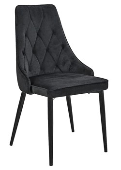 Czarne nowoczesne tapicerowane krzesło - Sageri 3X ze sklepu Edinos.pl w kategorii Krzesła - zdjęcie 172359876