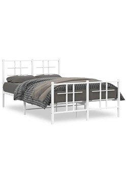 Białe industrialne łóżko metalowe 120x200 cm B8-F44 ze sklepu Edinos.pl w kategorii Łóżka i materace - zdjęcie 172359965