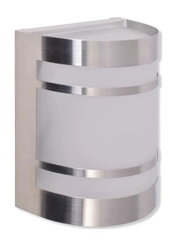 Srebrny kinkiet zewnętrzny ze stali nierdzewnej - O-007-Moyox ze sklepu Edinos.pl w kategorii Oświetlenie ogrodowe - zdjęcie 172359996