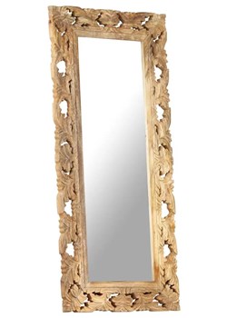 Prostokątne lustro w rzeźbionej ramie z drewna - Minross 4X ze sklepu Edinos.pl w kategorii Lustra - zdjęcie 172360015