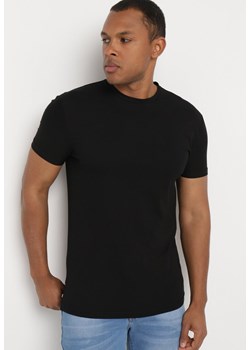 Czarna Koszulka Bawełniana o Klasycznym Kroju Xloette ze sklepu Born2be Odzież w kategorii T-shirty męskie - zdjęcie 172360229