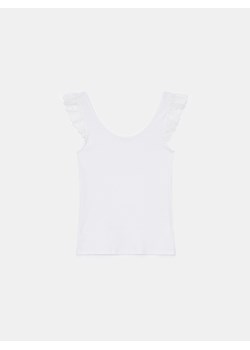 Mohito - Bawełniany biały top - biały ze sklepu Mohito w kategorii Bluzki damskie - zdjęcie 172362417