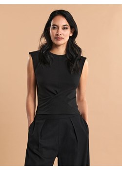 Sinsay - Bluzka z marszczeniami - czarny ze sklepu Sinsay w kategorii Bluzki damskie - zdjęcie 172363349