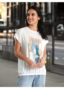 Sinsay - Koszulka z nadrukiem - kremowy ze sklepu Sinsay w kategorii Bluzki damskie - zdjęcie 172363419