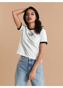 Sinsay - Koszulka z nadrukiem - biały ze sklepu Sinsay w kategorii Bluzki damskie - zdjęcie 172363427
