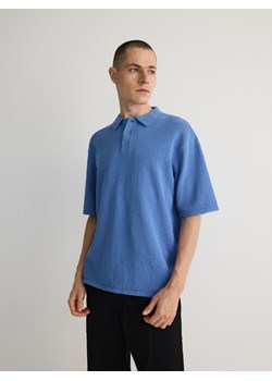 Reserved - Sweter polo - jasnoniebieski ze sklepu Reserved w kategorii T-shirty męskie - zdjęcie 172363836
