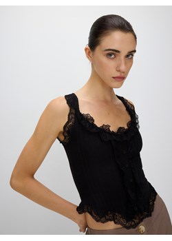 Reserved - Bluzka z koronką - czarny ze sklepu Reserved w kategorii Bluzki damskie - zdjęcie 172363845