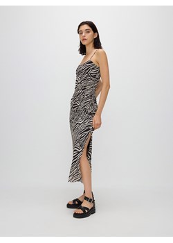 Reserved - Sukienka midi z drapowaniem - wielobarwny ze sklepu Reserved w kategorii Sukienki - zdjęcie 172363875