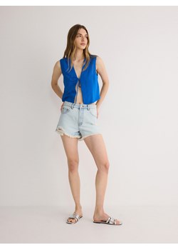 Reserved - Jeansowe szorty z przetarciami - niebieski ze sklepu Reserved w kategorii Szorty - zdjęcie 172363998