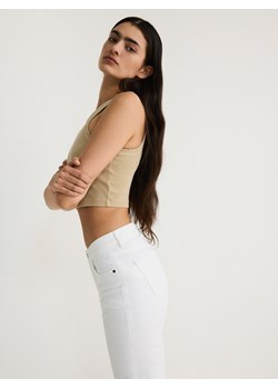 Reserved - Jeansy slim fit - biały ze sklepu Reserved w kategorii Jeansy damskie - zdjęcie 172364097