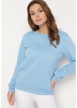 Niebieska Bluza Disphiffo ze sklepu Born2be Odzież w kategorii Bluzy damskie - zdjęcie 172364709