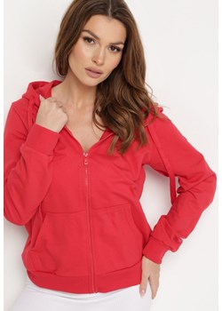 Czerwona Bluza z Kapturem Zapinana na Suwak Argis ze sklepu Born2be Odzież w kategorii Bluzy damskie - zdjęcie 172364739