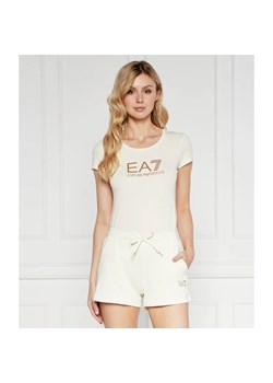 EA7 T-shirt | Slim Fit | stretch ze sklepu Gomez Fashion Store w kategorii Bluzki damskie - zdjęcie 172365136