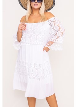 Biała Sukienka koronkowa GESTIA ze sklepu TONO w kategorii Sukienki - zdjęcie 172365935