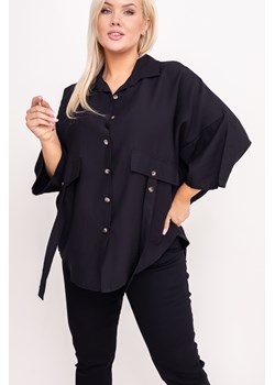 Czarna Koszula TEKAYA ze sklepu TONO w kategorii Koszule damskie - zdjęcie 172365989