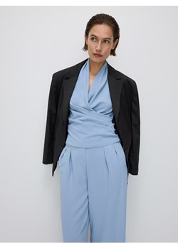 Reserved - Szerokie spodnie z zakładkami - jasnoniebieski ze sklepu Reserved w kategorii Spodnie damskie - zdjęcie 172366035