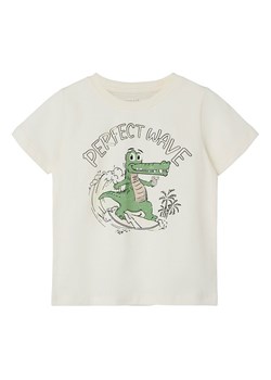 name it Koszulka &quot;Zippy&quot; w kolorze kremowo-zielonym ze sklepu Limango Polska w kategorii T-shirty chłopięce - zdjęcie 172368066