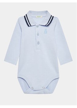 United Colors Of Benetton Body dziecięce 3CDIAB00F Błękitny Regular Fit ze sklepu MODIVO w kategorii Body niemowlęce - zdjęcie 172370528