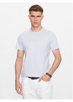 Guess T-Shirt M2BP47 K7HD0 Błękitny Slim Fit ze sklepu MODIVO w kategorii T-shirty męskie - zdjęcie 172370568