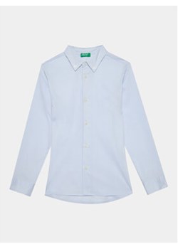 United Colors Of Benetton Koszula 5AWRCQ01M Błękitny Regular Fit ze sklepu MODIVO w kategorii Koszule chłopięce - zdjęcie 172370675