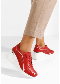 Czerwone sneakersy damskie Nayra ze sklepu Zapatos w kategorii Buty sportowe damskie - zdjęcie 172371928