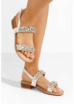 Srebrne sandały z kryształka Lolita ze sklepu Zapatos w kategorii Sandały damskie - zdjęcie 172371937
